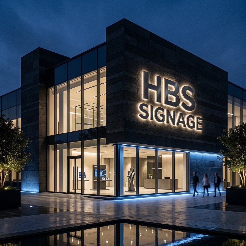 Premium glowing Hyderabad Signages building exterior