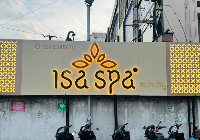 Isa Spa Backlit 3D SS Letters Storefront
